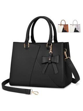 Waterproof PU Leather Top-Handle Satchel Handbag Crossbody Shoulder Purse with
